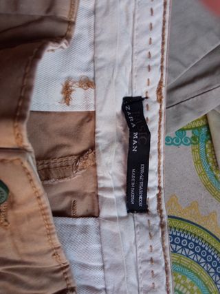 Pantalón Zara Hombre Beige