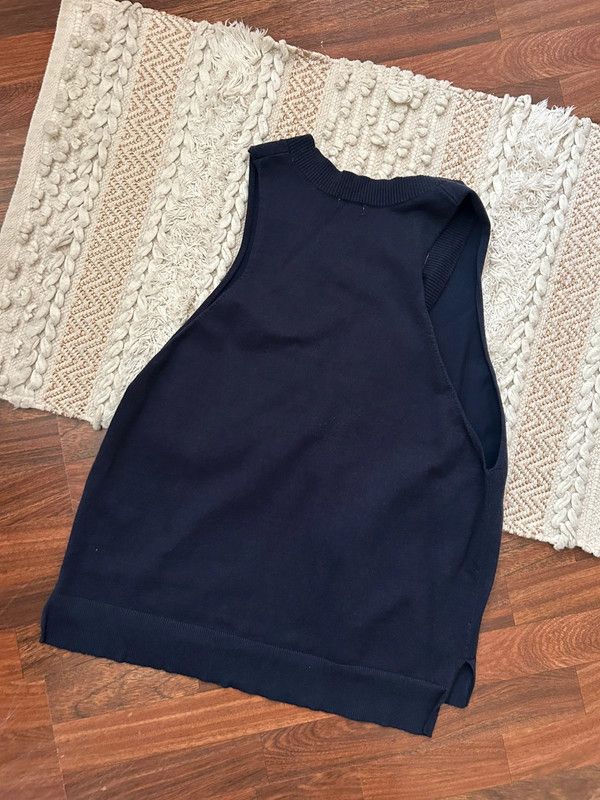 Chaleco sin mangas azul Stradivarius Talla única