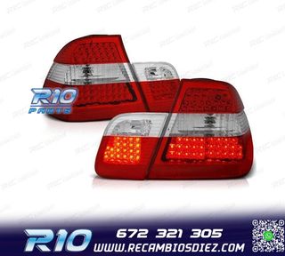 PILOTOS BMW E46 01-05 LED ROJO CROMO RESTYLING