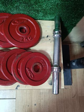 Mancuernas 10+10kg Rojos (2 unidades)