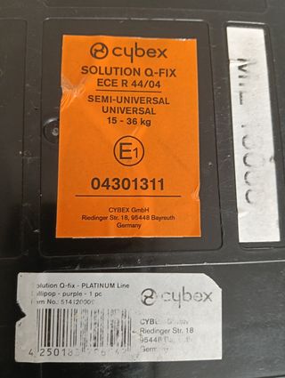 Silla Cybex Solution Q-FIX, Grupo 2/3