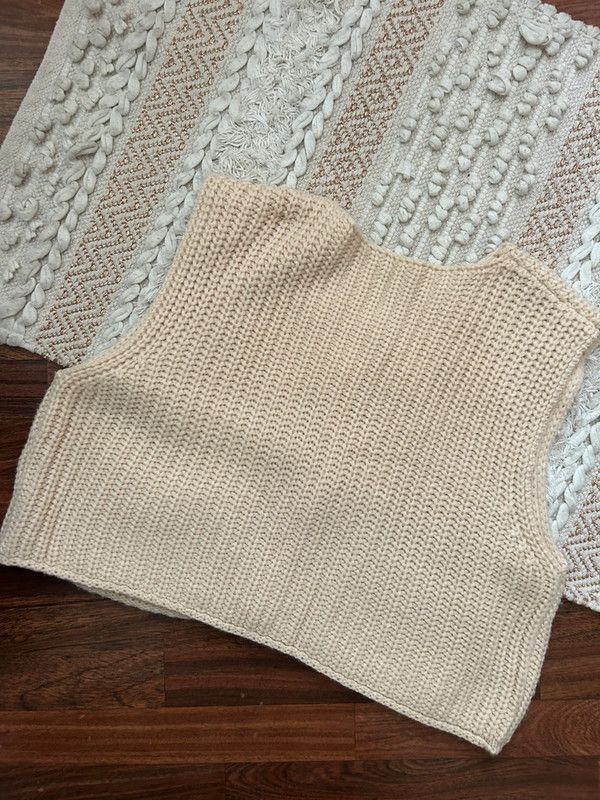 Chaleco de punto beige