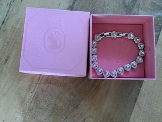 Bracciale Swarovski Tennis Cuore Argento 