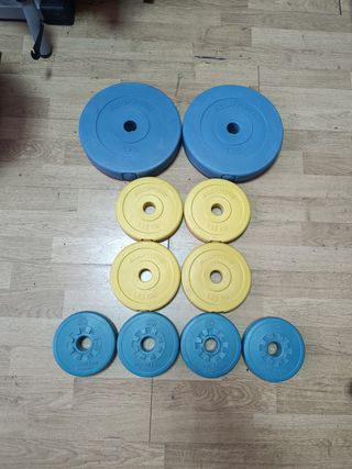 Juego discos 28mm 19kg
