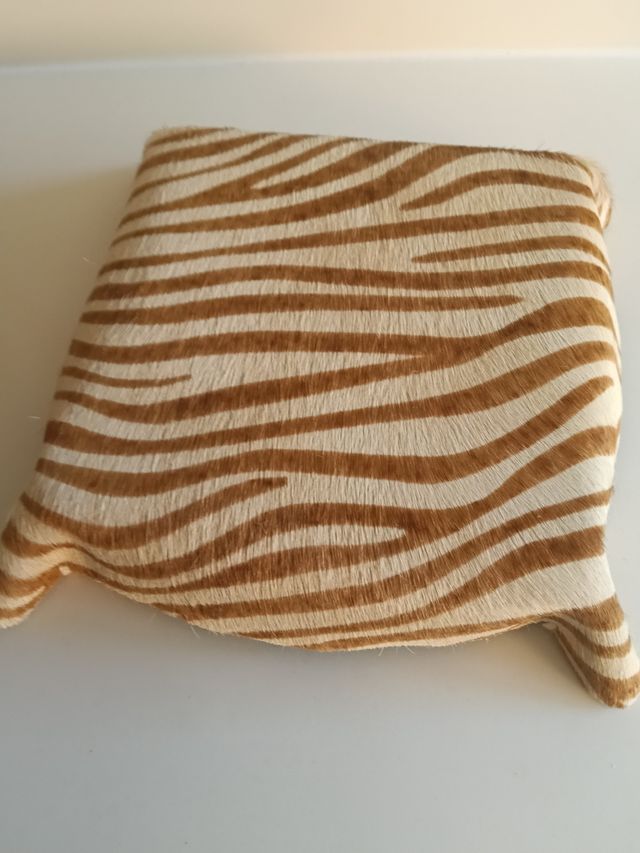 Vassoio decorativo in pelle zebra