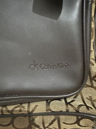 Bandolera Calvin Klein Hombre Beige/Marrón