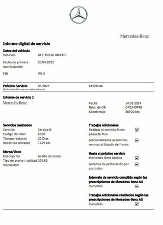 Mercedes GLE 350 DE 320 CV 4MATIC 9G-TRONIC AMG LINE