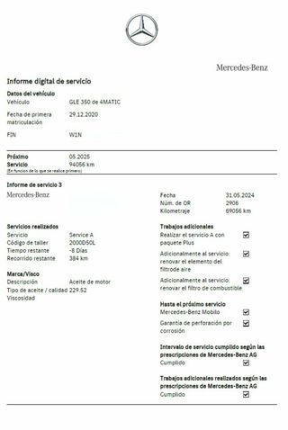 Mercedes GLE 350 DE 320 CV 4MATIC 9G-TRONIC AMG LINE