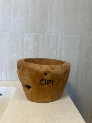 Lavabo appoggio legno teak diam.30cm. Marca cipì