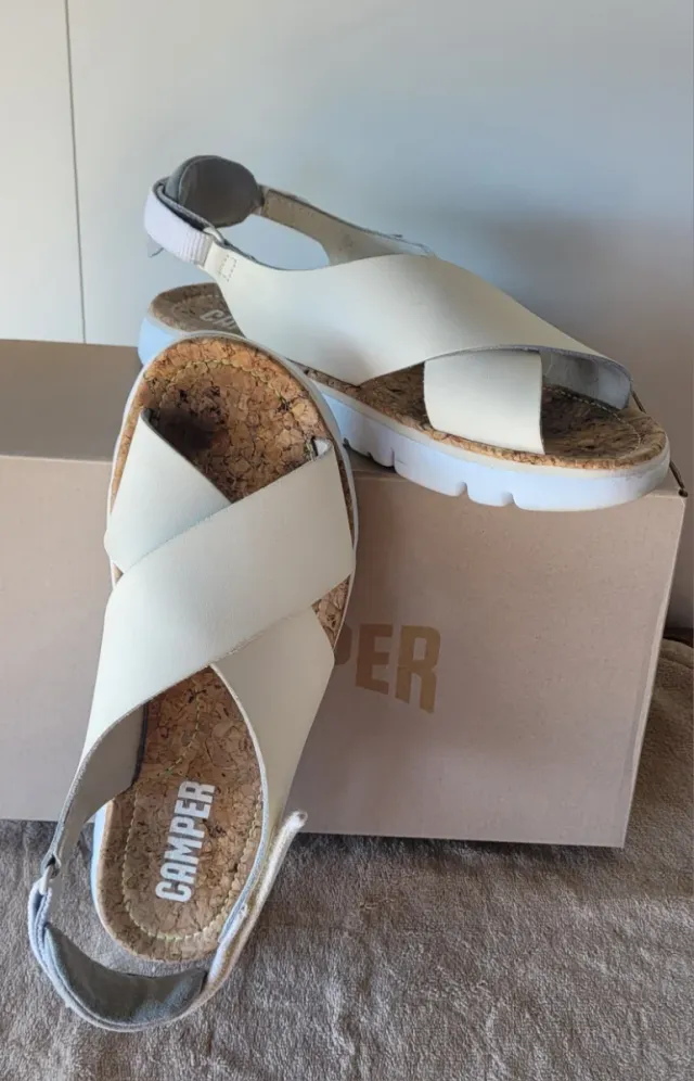 Sandalias Camper Piel Beige Talla 39