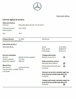 Mercedes Sprinter FURGÓN 2.0 317 CDI 170 CV LARGA