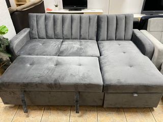 Sofá Cama Chaise Longue nuevo Gris 