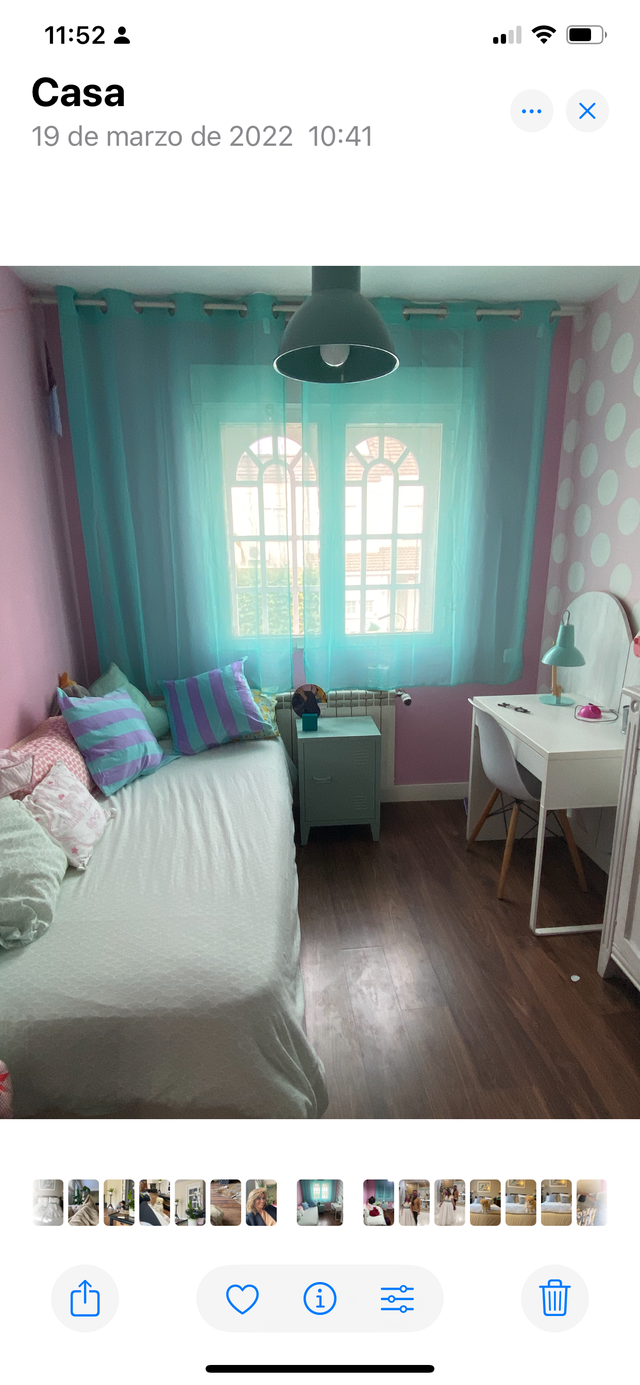 140x175  Cortina visillo tela mint