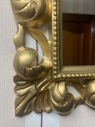 ESPEJO ITALIANO BARROCO DECORADO ORO VIEJO