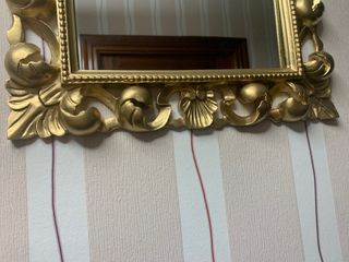 ESPEJO ITALIANO BARROCO DECORADO ORO VIEJO