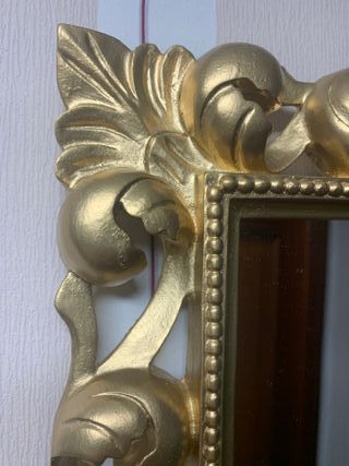 ESPEJO ITALIANO BARROCO DECORADO ORO VIEJO