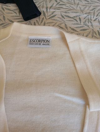Chaqueta Lana Escorpion Blanca Talla M