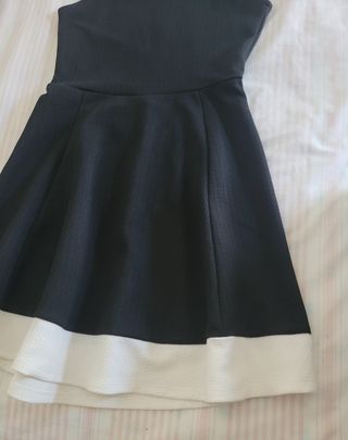 VESTIDO H&M DIVIDED NEGRO Y BLANCO.