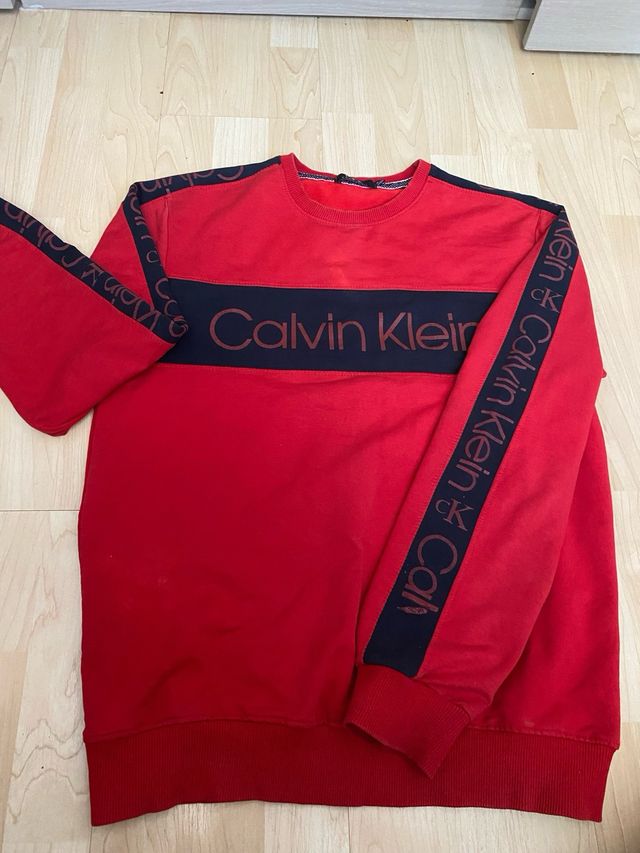 Sudadera Calvin Klein Roja y Negra