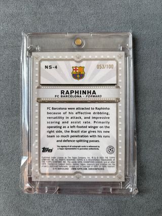 Raphinha /100 Autógrafo Champions Auto Topps
