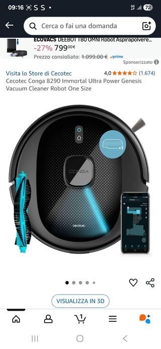 Robot Aspirapolvere Cecotec Conga 8290