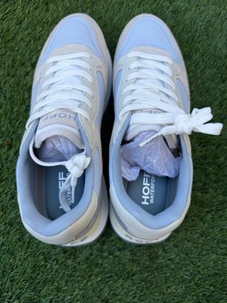 HOFF Sneakers Waterford Cuero Azul Claro y Gris