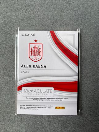 Alex Baena /30 Immaculate Panini AUTO PATCH FIRMA