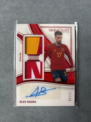 Alex Baena /30 Immaculate Panini AUTO PATCH FIRMA