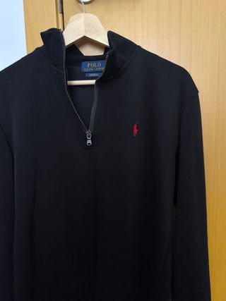 Polo Ralph Lauren Sudadera Negra Media Cremallera