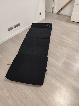 Silla cama plegable negro colchón sofá