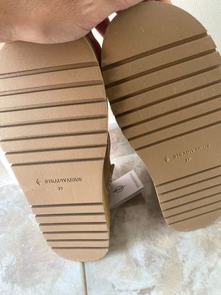 Botines plataforma beige/marrón