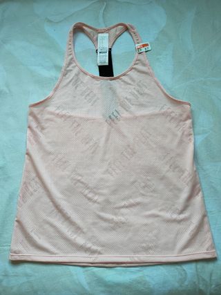 Domyos con etiqueta camiseta deporte rosa perla