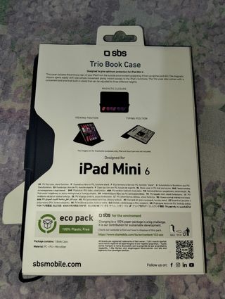 SBS Trio Book Case per iPad Mini 6 Blu Navy