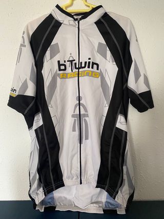 Maillot Ciclismo B'Twin Racing Blanco