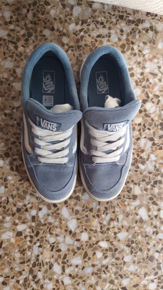 Zapatillas Vans Azules y Blancas 38 Juniors 