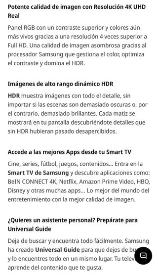 Televisión Samsung 65 pulgadas