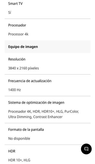 Televisión Samsung 65 pulgadas