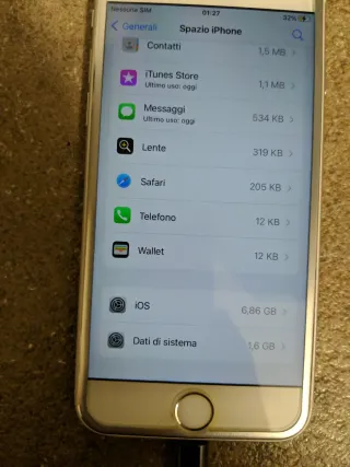 iPhone 6 S 16GB Argento Bianco