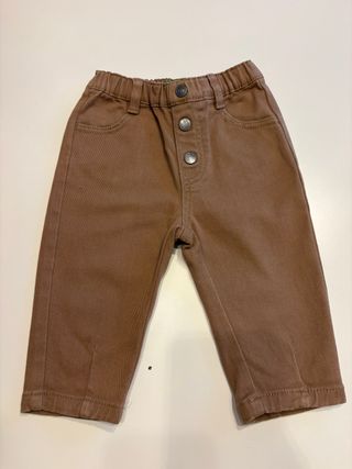 Pantaloni marroni bambino con bottoni