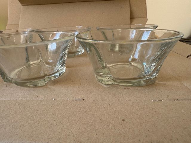 Set 6 copas de cristal para postres.