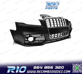 PARAGOLPES DELANTERO AUDI A4 B7 04-08 LOOK S LINE CROMO NEGR