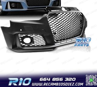 PARAGOLPES DELANTERO AUDI A3 8V 12 16 LOOK RS3 CROMO NEGRO P