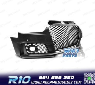 PARAGOLPES DELANTERO AUDI A3 8V 12 16 LOOK RS3 CROMO NEGRO P