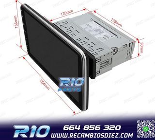 RADIO GPS ANDROID 14 GPS 1DIN LCD TÁCTIL 10"