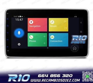 RADIO GPS ANDROID 14 GPS 1DIN LCD TÁCTIL 10"