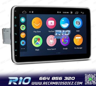 RADIO GPS ANDROID 14 GPS 1DIN LCD TÁCTIL 10"