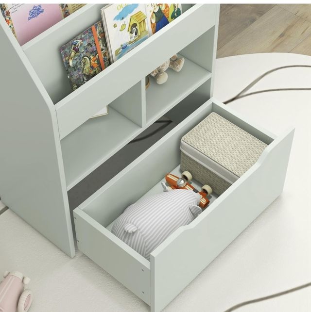 Estantería infantil Homcom madera blanca