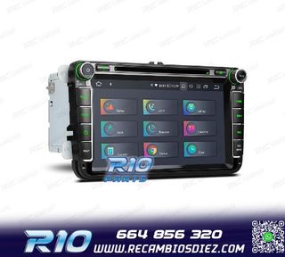 RADIO GPS ANDROID 12 PARA VOLKSWAGEN VW SEAT SKODA MULTIMEDI