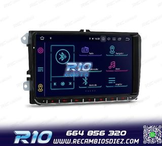 RADIO GPS ANDROID 12 PARA VOLKSWAGEN VW SKODA SEAT