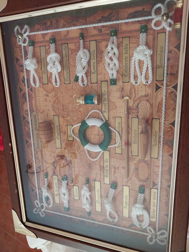 Cuadro Nudos Marineros Madera